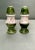 Ceramic Vintage Green Multicolored Glaze Ceramic Salt & Pepper Shakers- a Pair For Sale - Image 7 of 10