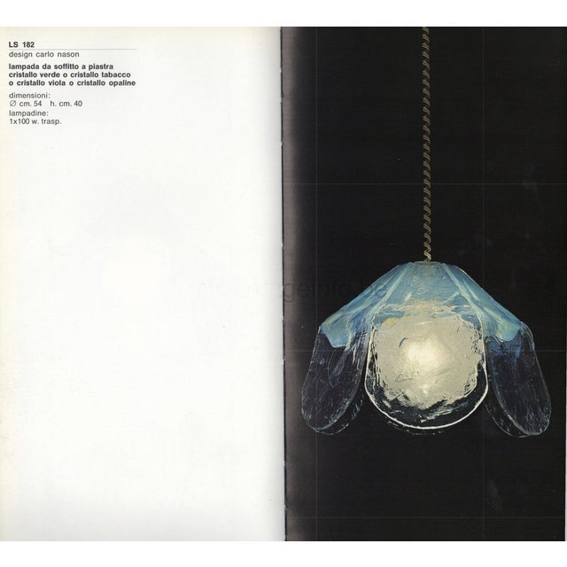 Petal Pendant Lamp in Murano Glass by Carlo Nason for Mazzega, Italy, 1960s For Sale - Image 11 of 12