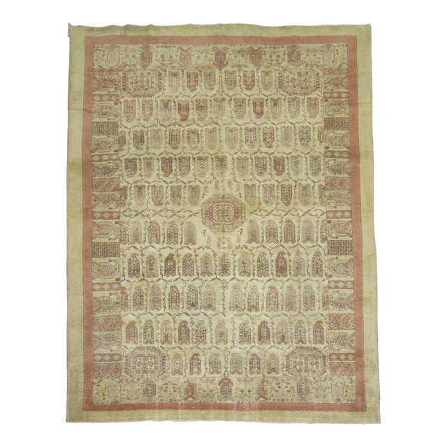 Vintage Zabihi Collection Turkish Anatolian Room Size Rug - 8'9" x 12'11" For Sale