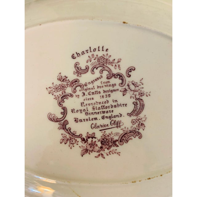1930s Vintage Charlotte Staffordshire Serving Plate For Sale - Image 5 of 6