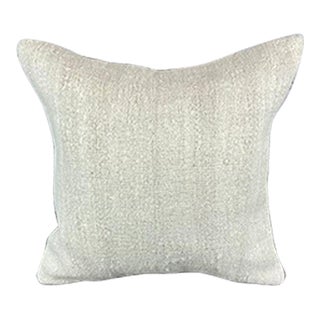 20 x 20 Hemp Pillow Turkish Cushion Natural Grayish White Pillow Cushion Cover For Sale