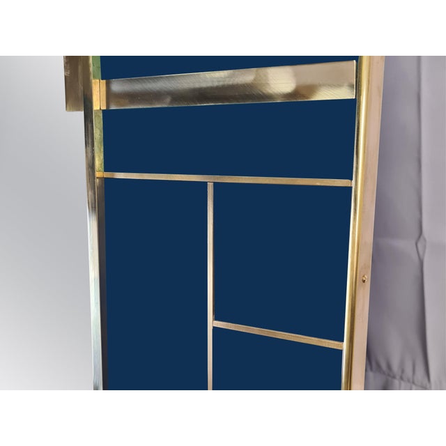 Contemporary Wall Mirror with Dotted Brass and Blue Murano Glass from Justfurnituress SRL For Sale - Image 3 of 5