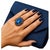 Art Deco Bochic “Orient” Vintage Tourmaline & Blue Topaz Ring Set 18 K Gold & Silver For Sale - Image 3 of 8