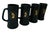 1960s 1960s the Playboy Club Matte Black & Gold Glass Beer Steins - Set of 4 For Sale - Image 5 of 14