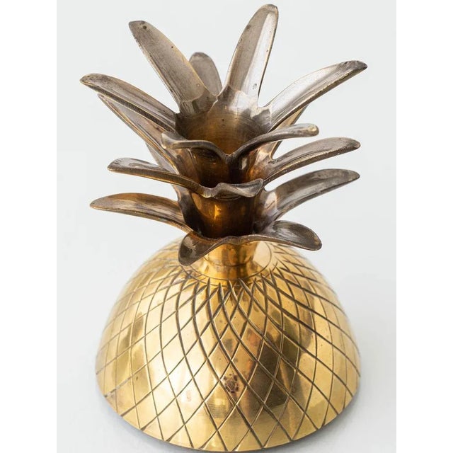 Vintage Hollywood Regency Brass Pineapple Ice Bucket, 1970s For Sale - Image 9 of 11