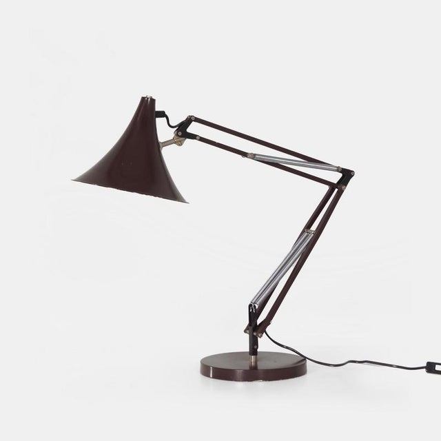 Brown Desk Lamp with Adjustable Arm and Tulip-Shaped Shade from Hala, 1970s For Sale - Image 12 of 12