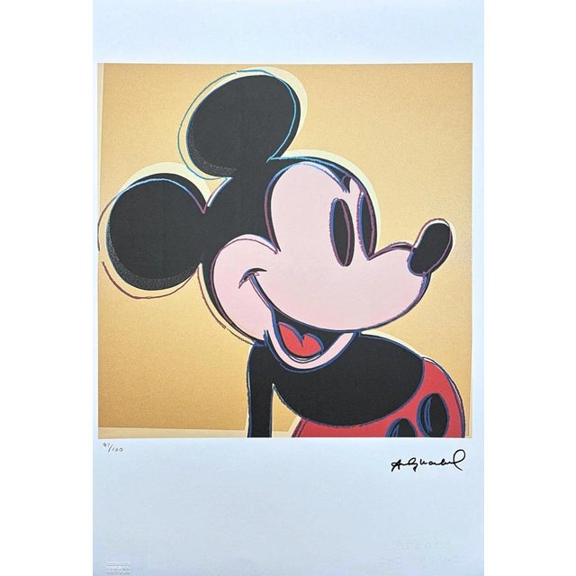 After Andy Warhol, Mickey Mouse Brown-Gold, 1980s, Lithograph For Sale
