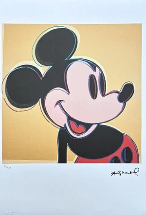 After Andy Warhol, Mickey Mouse Brown-Gold, 1980s, Lithograph