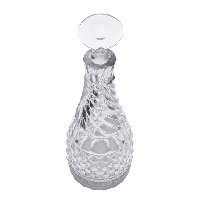 English Blown & Cut Glass Mallet Shaped Decanter, C. 1810 For Sale - Image 4 of 10