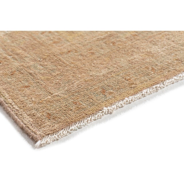 Tan Antique Circa 1920 Tan Meshad Hand Knotted Rug 9'11 X 13'2 For Sale - Image 8 of 12