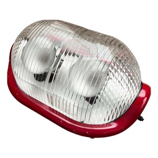 Mid-Century Modern Italian Space Age Red Model Noce Floor Lamp by Achille Castiglioni for Flos, 1970s For Sale