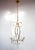 French Brass Chandelier with 3 Arms and Crystals, 1940s For Sale - Image 12 of 12