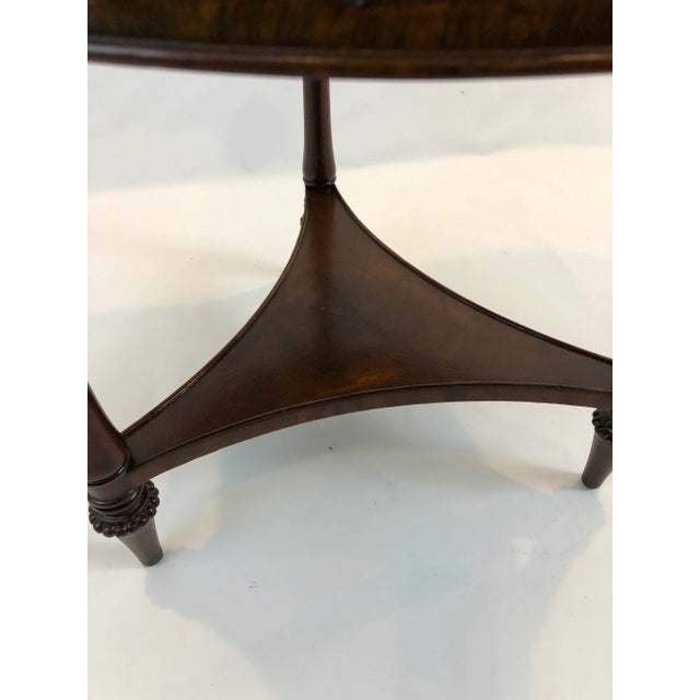 Maitland Smith 3 Drawer Round Side Table With Faux Marble Top For Sale - Image 10 of 12