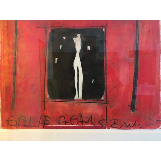 “Man getting out of the box” It represents the freedom of expression of mankind The painting is a mixed-media on paper And...