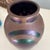Metal Vintage Bohemian Art Glass Vase With Copper Overlay For Sale - Image 7 of 9