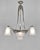 Art Deco Maynadier French Art Deco Chandelier 1930s Nickeled Bronze & Frosted Glass For Sale - Image 3 of 13