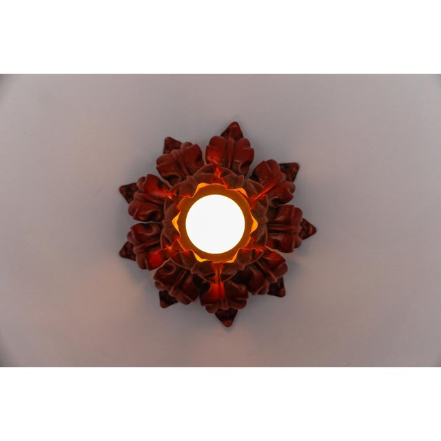 Red Florentine Ceiling Lamp from Kögl, Germany, 1960s For Sale - Image 13 of 16