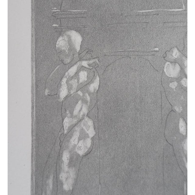 Auguste Rodin, Figures supporting a pedestal, Engraving For Sale - Image 5 of 7