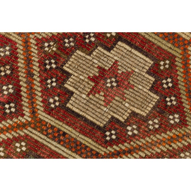 Peach Geometric Vintage Modern Kilim For Sale - Image 8 of 10