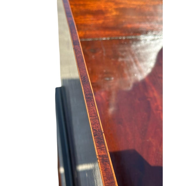 Antique George III Mahogany Inlaid Side Table With Portable Sewing Work Section For Sale In Boston - Image 6 of 12