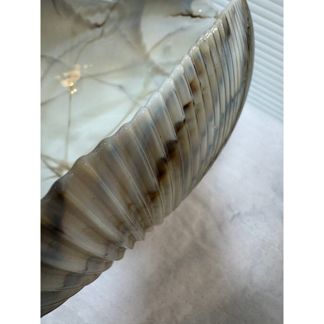 Italian Murano Glass Cartoccio Seashell Centerpiece Bowl For Sale - Image 3 of 12
