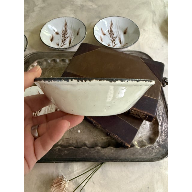 1970s 1970s Set of Five (5) Midwinter Stonehenge Wild Oats Bowls, Made in England, Wedgwood Group Stoneware For Sale - Image 5 of 12