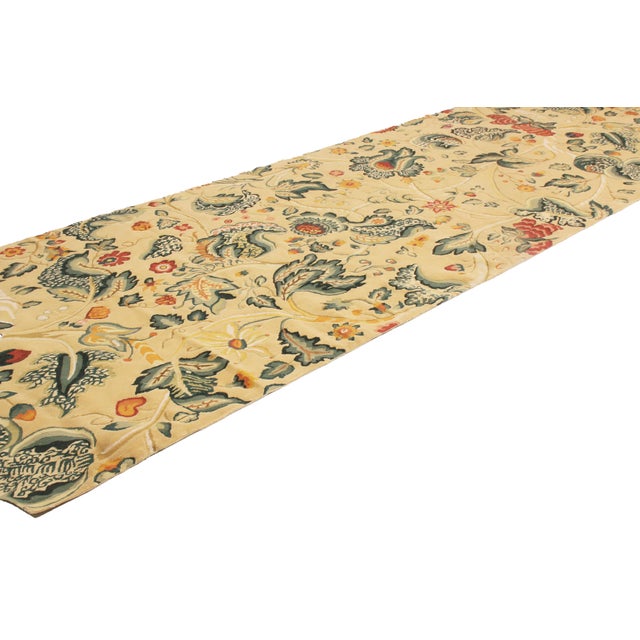 Modern Rug & Kilim's 18th Century Tudor Design Inspired Cream Floral Runner For Sale - Image 3 of 5