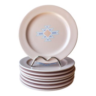 Vintage Southwest Stoneware Salad Plates - Set of 8 by Treasure Craft For Sale