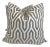 Geometric Jacquard in Ivory and Mocha 22" Pillows - a Pair For Sale