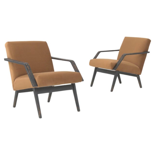1960s Czechia Upholstered Armchairs - A Pair For Sale - Image 15 of 18
