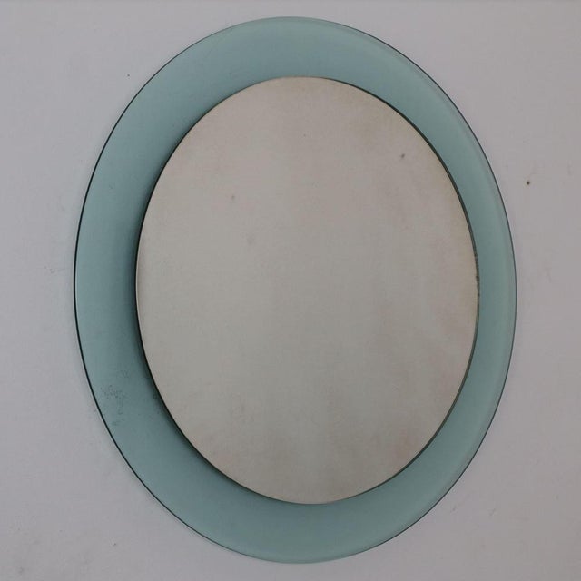 Contemporary Round Green Nile Mirror from Veca, Italy, 1970s For Sale - Image 3 of 8