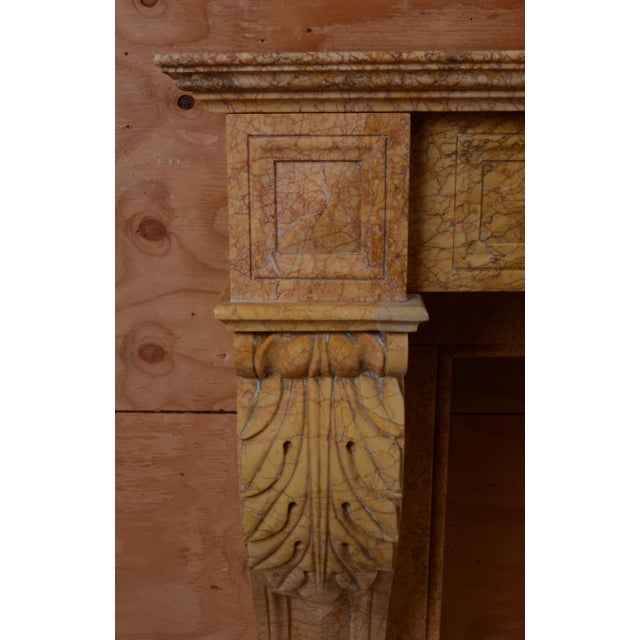 19th Century Antique Empire Style Trets Marble Mantel For Sale - Image 11 of 15