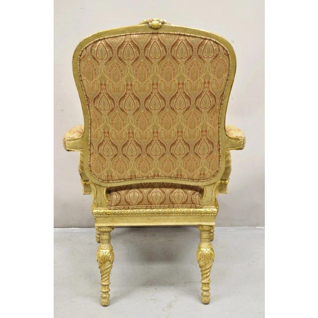Oscar De La Renta Home Century Furniture Italian Neoclassical Lounge Arm Chair For Sale - Image 10 of 12