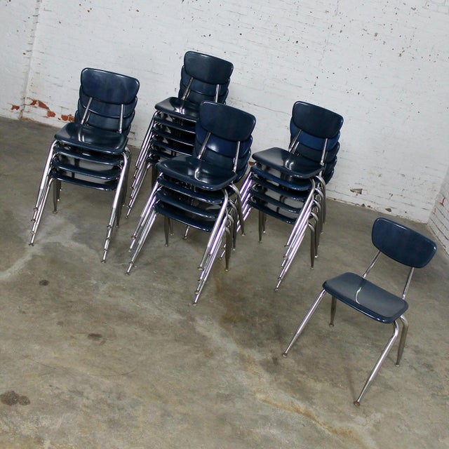 Virco 3000 Series Hard Plastic and Chrome Chair Chairish