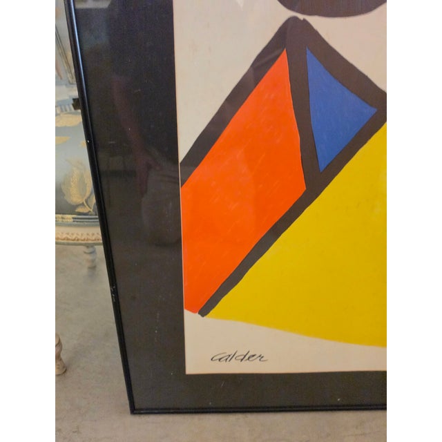 1970s Alexander Calder (1898-1976), "Pyramids and Sun" Framed Lithograph For Sale - Image 15 of 15