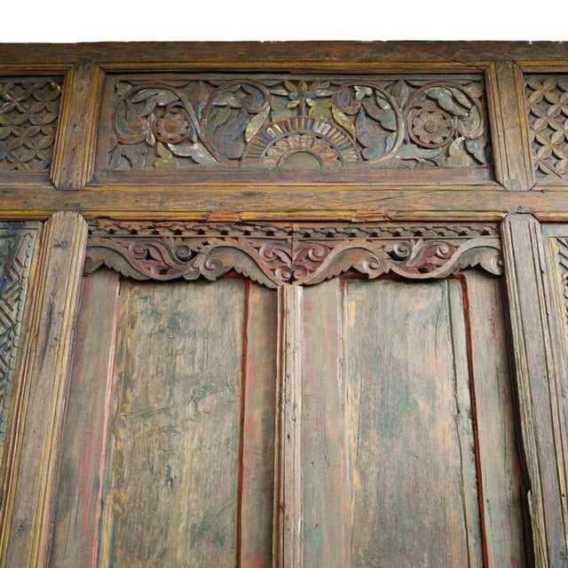 Antique Balinese Door With Surround For Sale - Image 4 of 5