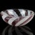 Murano Vintage Venini Murano Signed Made in Italy Amethyst White Zanfirico Ribbons Italian Art Glass Ring Dish Bowl For Sale - Image 4 of 7