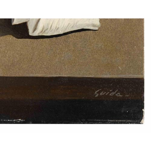 Contemporary Gino Guida, Table with Shells, 1980s, Oil on Plywood For Sale - Image 3 of 5