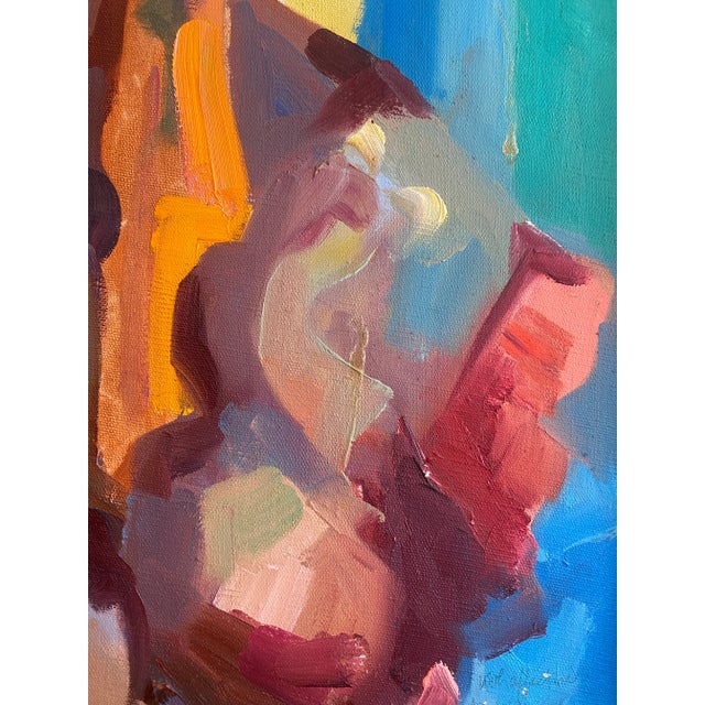 Mid-Century Modern Relocation Super Sale! Abstract Expressionist Original Oil Painting by Arthur Harrow, Framed For Sale - Image 3 of 10