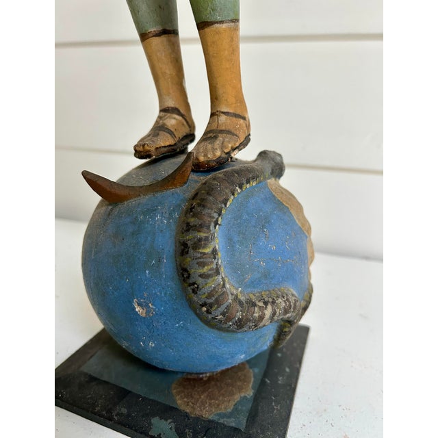 Spanish School 19th Century Polychrome Carved Wooden Virgin Mary For Sale In Los Angeles - Image 6 of 11