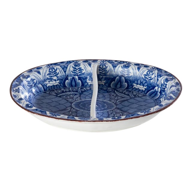 Antique Transferware Divided Bowl For Sale