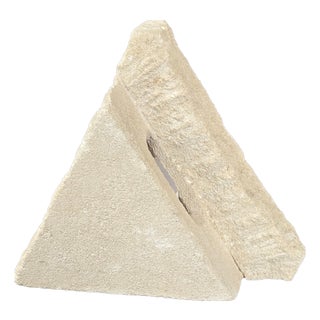 Vintage Stone Pyramid Table Lamp, 1970s For Sale