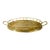 1970s Solid Brass Faux Bamboo Oval Gallery Serving Tray With Handles For Sale