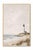 Minimalist coastal artwork featuring a lighthouse set along a quiet shoreline with soft neutral tones and gentle movement....