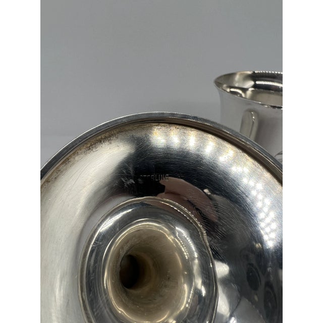 Mid 20th Century Pair, Newburyport Silver Company "A" Monogram Sterling Silver Goblets 6.675" For Sale - Image 5 of 5