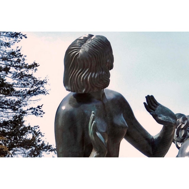 Plastic Cranbrook Amye Charfoos Orpheus Fountain by Carl Milles Color Photograph Signed For Sale - Image 7 of 11