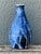 Vintage Blue Glazed Ceramic Vase For Sale - Image 11 of 12