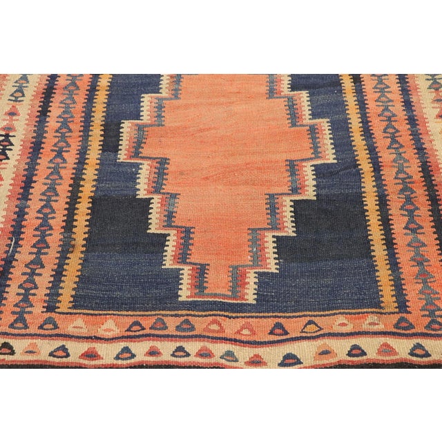 Vintage Persian Bijar Kilim Rug - 04'01 X 09'07 For Sale - Image 4 of 8