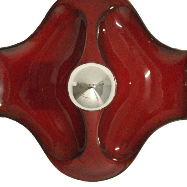 Ceramic German Red Ceramic Wall Light by Hustadt Keramik, 1970 For Sale - Image 7 of 16