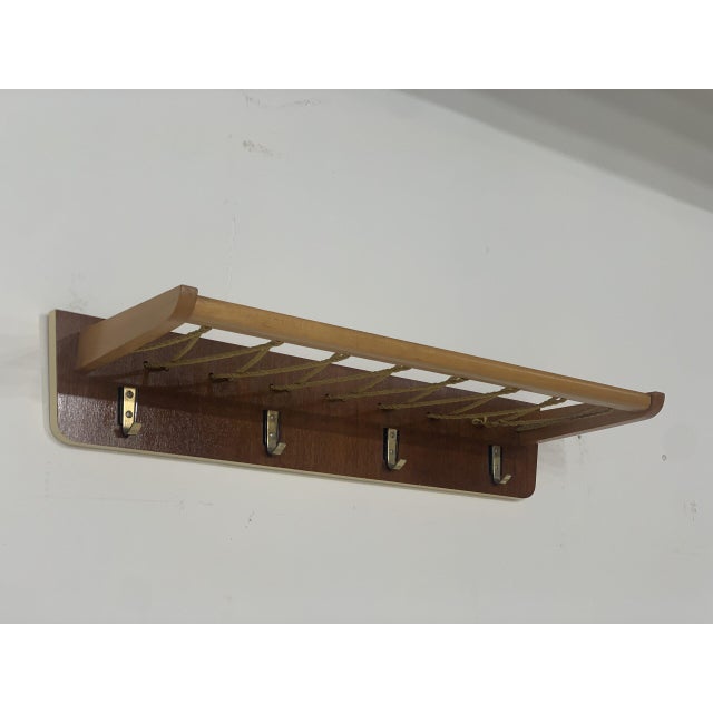 Mid-Century Coat Rack in Wood For Sale - Image 5 of 5